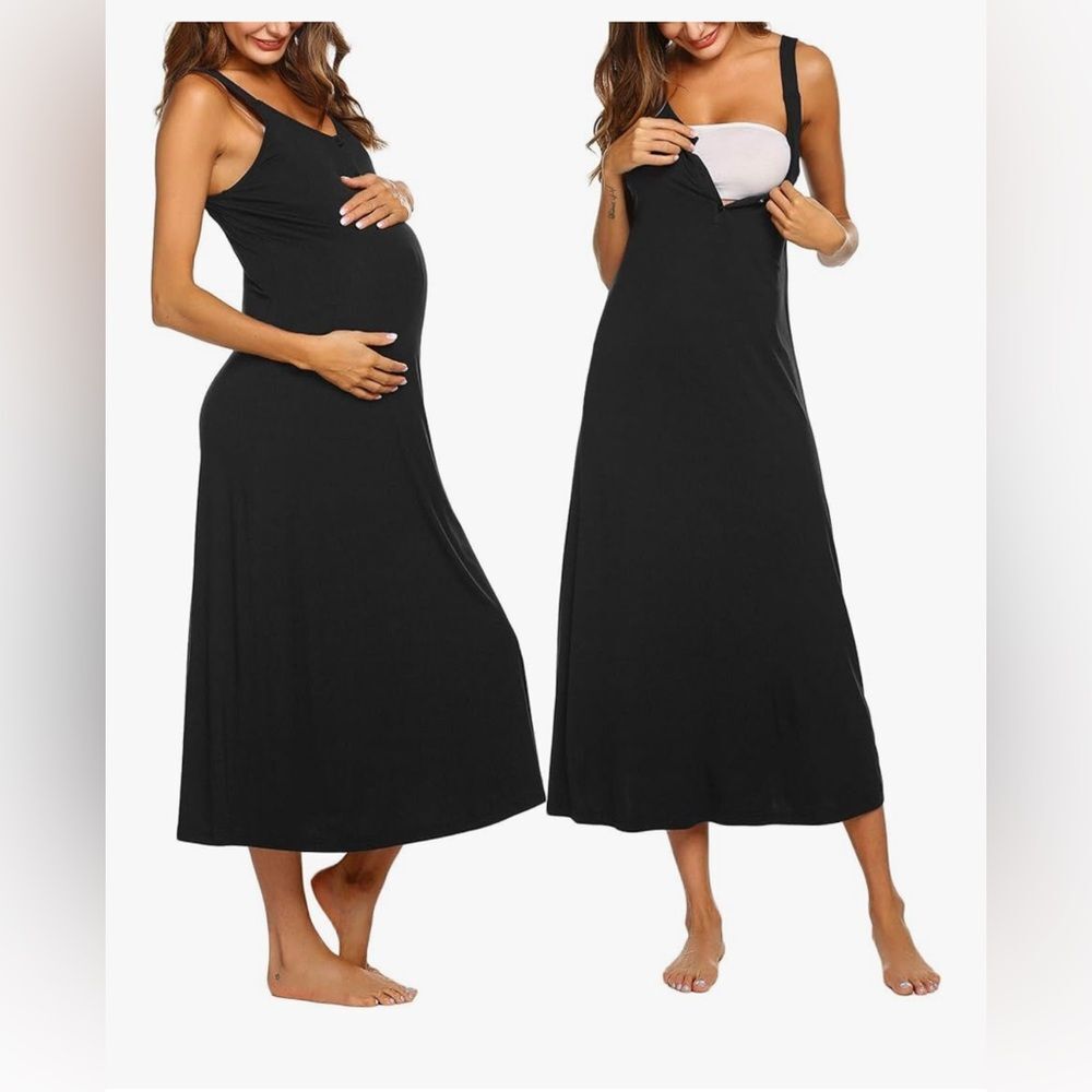 Black Women's Nursing  Gown